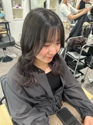 ミディアム カラー 艶髪レイヤー上田 紗也🇰🇷💗のヘアスタイル