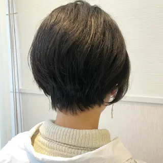 ショート ショート/ボブ/ 白髪ぼかし/しんやのヘアスタイル