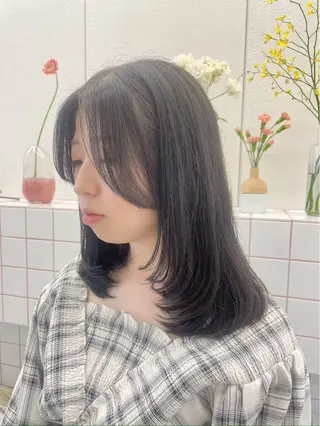 ミディアム カラー 💐花屋併設💐 宮園 雛羽のヘアスタイル