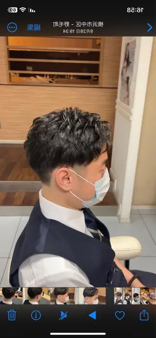 ショート メンズ 🔮メンズ縮毛矯正 毛流れパーマ💎竹永のヘアスタイル