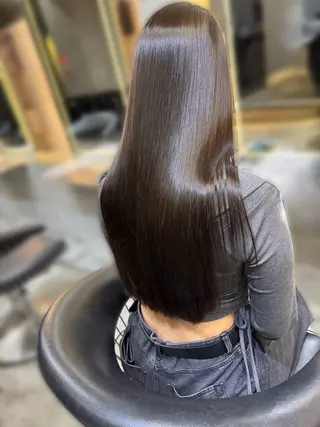 ロング カラー ボブ×縮毛矯正× 髪質改善/三ツ木一生のヘアスタイル