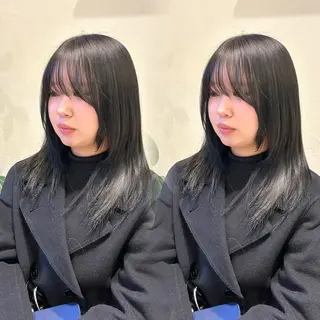 セミロング ニュートラルカラー 🧊横田 さえのヘアスタイル