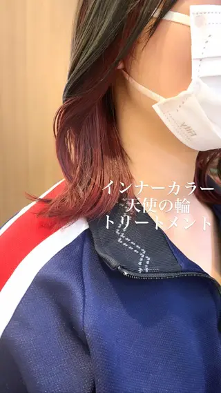 ミディアム カラー 似合わせカラー/艶 髪質改善/ヨシザキのヘアスタイル