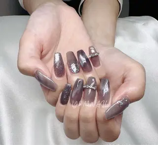 ネイル Kaka_ パラジェル、長さだしのネイルデザイン