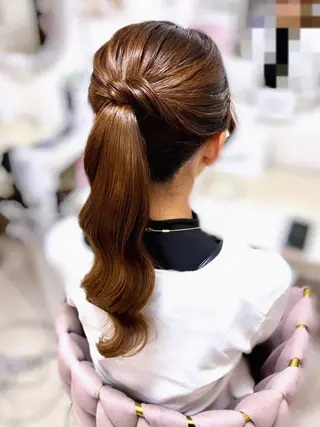 ロング achieve m＋茶屋町店所属・ヘアメイクサロン 梅田茶屋町のヘアスタイル