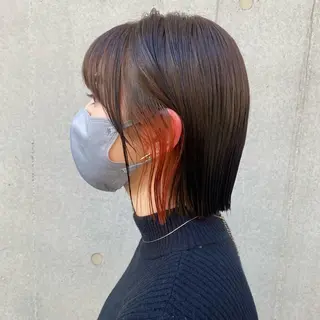 ミディアム カラー 🪭risa 暖色/レイヤー🪭のヘアスタイル