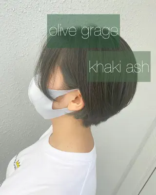ショート カラー 後藤紗英/髪質改善 /オリーブベージュのヘアスタイル