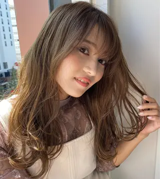 セミロング カラー ボブ、縮毛矯正👑 心斎橋/高城涼也のヘアスタイル