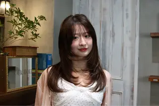 ミディアム layer/ mana🎀🤍のヘアスタイル