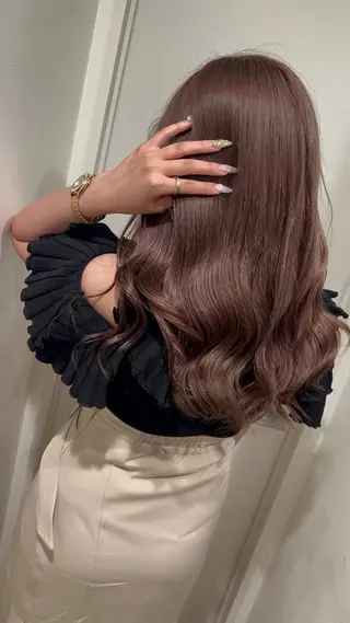 セミロング カラー ヘアアレンジ 🔥ハイトーンカラー ギャルNAOKI🔥のヘアスタイル