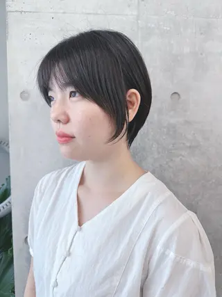 ミディアム 小顔ボブ/お悩み解決 /ボブパーマ/とういのヘアスタイル