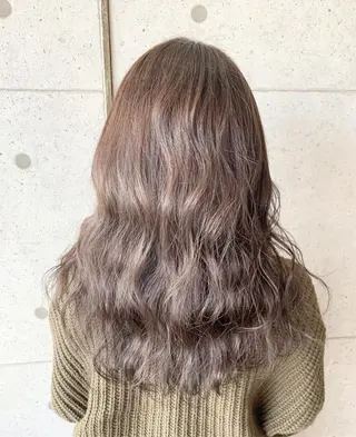 セミロング カラー 福森 みずきのヘアスタイル