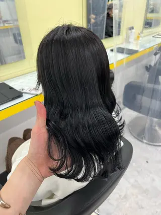 セミロング パーマ ヘアアレンジ メンズ マツエク・マツパ 韓国風ベージュ🤎 赤みなし🌿横浜🤎のヘアスタイル