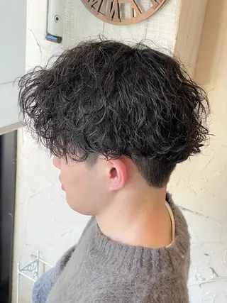 ショート パーマ メンズ メンズ特化/パーマ指 名No.1/百瀬太郎のヘアスタイル