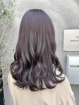 セミロング 透明感♡グレージュ ♡ミルクティー♡のヘアスタイル