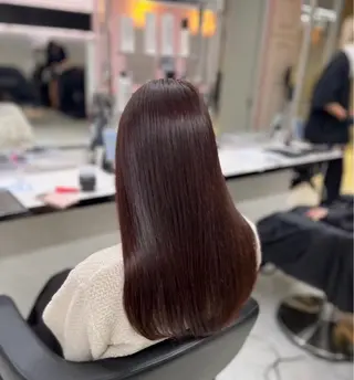 🩵ダメージレス艶感 ハイトーン🩷のヘアスタイル