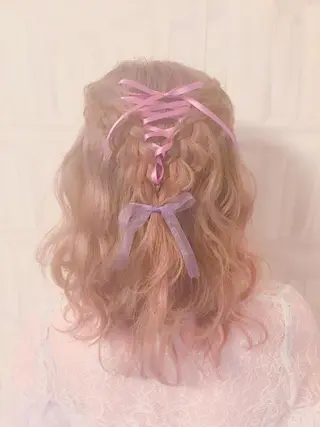 ミディアム ヘアアレンジ キッズ 艶髪先生🫧錦糸町 ᴄʜɪʜᴀʏᴀ🎀のヘアスタイル