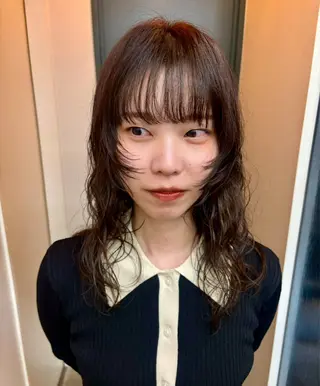 パーマ RIN パーマ/暖色カラーのヘアスタイル