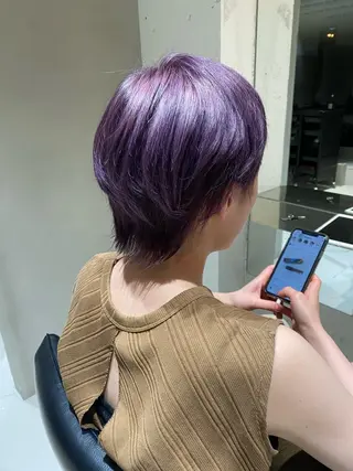 ショート カラー ナチュラル/韓国💎 haruka 💎のヘアスタイル