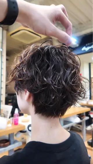 ショート ショート ボブ 梅田 木戸健人のヘアスタイル