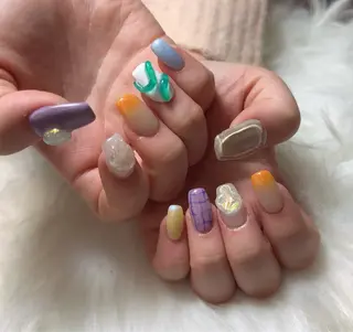 ネイル 🫧yua 🌸🫧のネイルデザイン