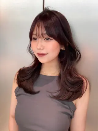 セミロング 韓国ヘア/レイヤー Londエレンのヘアスタイル