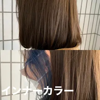 ミディアム カラー ハットリ /北習志野のヘアスタイル