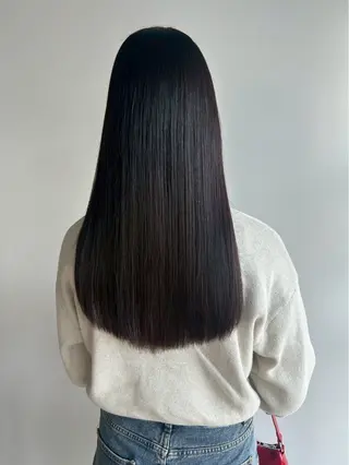 セミロング パーマ よしなり あみのヘアスタイル