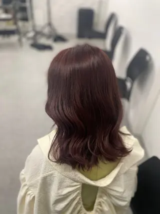 セミロング 💗暖色カラー💗 ツヤ髪💗Mayaのヘアスタイル