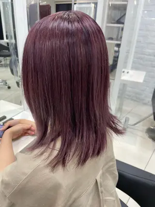 ミディアム カラー 【暖色カラー特化】 中山由梨のヘアスタイル