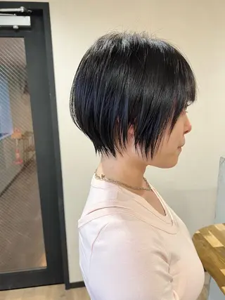 ショート カラー 🌱小顔魅せカット 透明感カラー/泉綺のヘアスタイル