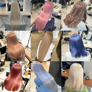 ロング カラー youres hair 新宿3丁目店所属・🍫ハイトーン✖︎ 髪質改善🍫柴田のヘアスタイル