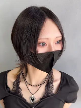 セミロング 韓国STYLE 小久保のヘアスタイル