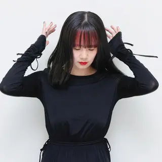 セミロング カラー ウルフレイヤー エクステ/kokiのヘアスタイル