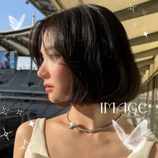 ミディアム 🤍うる艶韓国 カラー/Hitohaのヘアスタイル