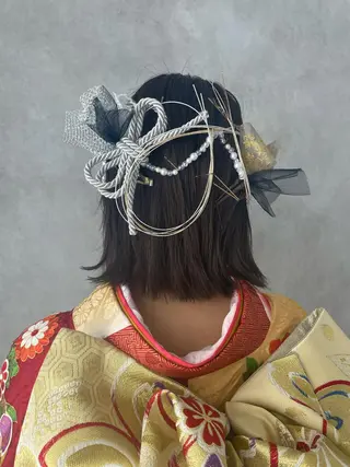 ミディアム カラー ヘアアレンジ たかいわ みきのヘアスタイル