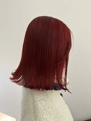 ミディアム カラー メンズパーマ/ メッシュ📍ﾕﾘのヘアスタイル