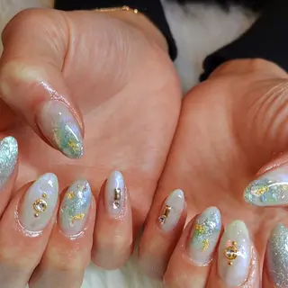 セミロング ネイル マツエク・マツパ アイブロウ MKY salonのネイルデザイン