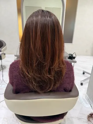 ロング ダブルカラー🌷✨ 守屋紗希のヘアスタイル