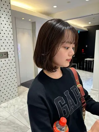 ミディアム パーマ ボブパーマ ♡ヨシカワハナコのヘアスタイル