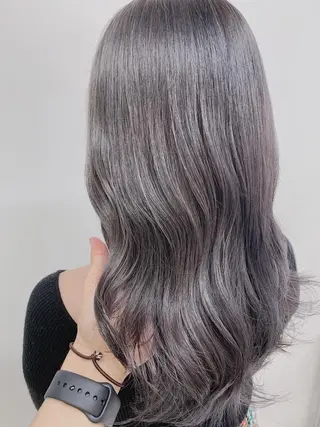 セミロング カラー ⛄️冬の透明感 カラー⛄️大西のヘアスタイル