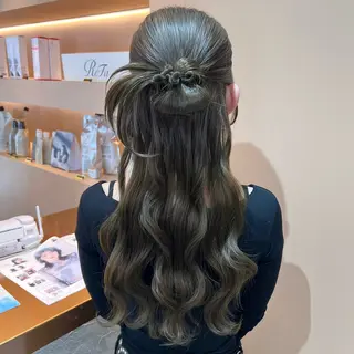 ロング ヘアアレンジ ✨カチモリ✨レイヤー 韓国ヘア🇰🇷ゆいのヘアスタイル