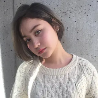 ショート ミディアム セミロング ロング カラー パーマ ヘアアレンジ メンズ キッズ ネイル マツエク・マツパ 韓国風×透明感カラー 髪質改善オタベシンヤのヘアスタイル