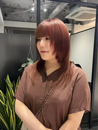 ロング ユナ🎀レイヤー /韓国/ハイトーンのヘアスタイル