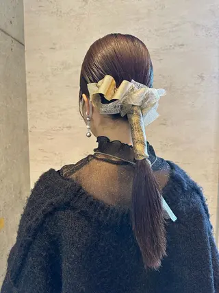 ロング ヘアアレンジ 女性に人気♪ はやしほのかのヘアスタイル