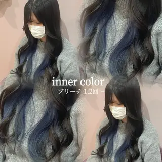 ロング 夏向/ハイトーン /パーマのヘアスタイル