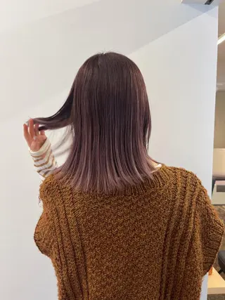 ミディアム カラー 西山 紗耶香🪽 透明感カラー/ボブのヘアスタイル