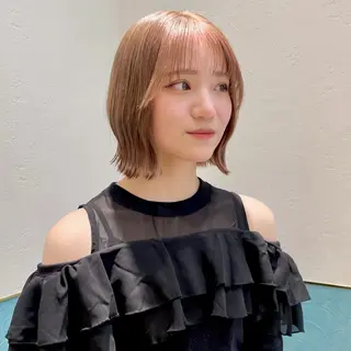 ミディアム カラー Lond leglise 立川所属・🥝似合わせ小顔 ボブ🌏shioのヘアスタイル