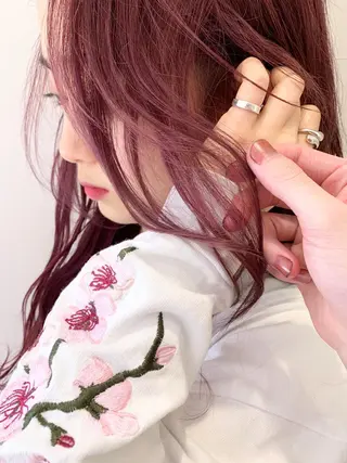 ロング カラー ハイトーン/ウルフ /小澤凌祐🦕のヘアスタイル