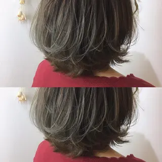 ミディアム カラー 髪質改善 頭身浴/ 中田のヘアスタイル
